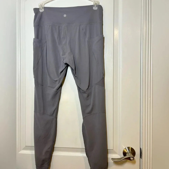 Athleta Meshblock athletic yoga mesh Leggings size large athleisure workout - Picture 9 of 16